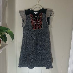 THML Winter Mini Embroidered Dress